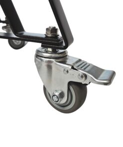 Rolling Cart Rolling Nest for Large Kamado Grills, Big Green Egg Accessories Powder Coated Best Casters 14 81xsjX5l4wL
