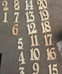 ROSENICE 20pcs 1-20 Wooden Wedding Table Number Holders 38 81xskoIZkoL
