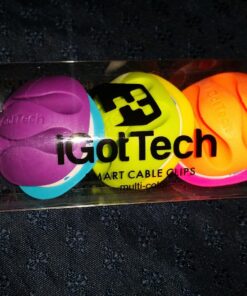 iGotTech Cable Clips and Cord Management System 6 Pack of Dual Slotted Adhesive Desktop Cable Organizers | Phone & Computer Wire Holder (Multicolor) Multicolored 47 81xspL2W7RL