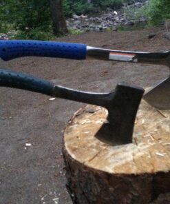 ESTWING Camper's Axe - 16" Hatchet with Forged Steel Construction & Shock Reduction Grip - E44A 16" (Inches) Blue 32 81xsuFDO8yL 1