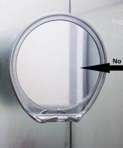 JiBen Fogless Shower Mirror with Power Locking Suction Cup, Built-in Razor Hook and 360 Degree Rotating Adjustable Arm, Personal Fog Free Bathroom Shaving Mirror (Chrome) Chrome 27 81xv9uN4MgL