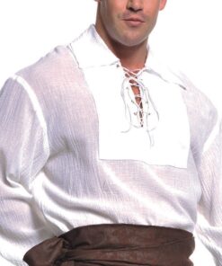 Alternative view of Underwraps Costumes Men's Renaissance Pirate Shirt X-Large White