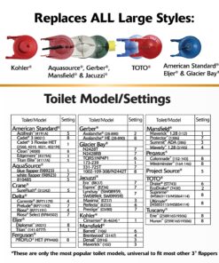 Korky 3060BP Universal Toilet Flapper Replaces Most Large 3-Inch Flappers - Long Lasting Rubber - Easy to Install - Made in USA 20 81xwWzL0L