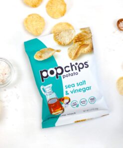 popchips Sea Salt & Vinegar Potato Chips Single Serve 0.8 oz Bags (Pack of 24) (F-AR-75500) 12 81xxkiFenNL