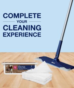 Bona Hardwood Floor Disposable Wet Cleaning Pads - 12 cleaning pads per pack - unscented - Use with Bona Mops - Residue-Free Floor Cleaning Solution for Wood Floors 12 Count (Pack of 1) 23 81xxu2XIt4L