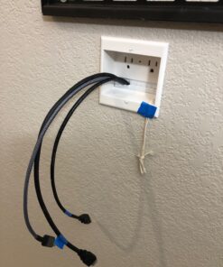 PowerBridge Two-CK Dual Outlet TV Cord Hider for Wall Mounted TV’s - Recessed in-Wall Cable Hider System for Power & Low Voltage - Matches Existing Outlets - Hide Wires with This Easy DIY Install Kit Dual Power 86 81xygD xzL