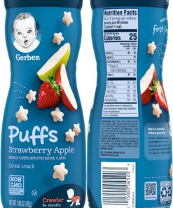 Alternative view of Gerber Graduates Puffs Cereal Snack, Assorted Flavors, 1.48 Ounce, 6 Count 3 Assorted Flavors 1.48 Ounce (Pack of 6)