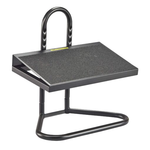 Safco Products 5124 Task Master Adjustable Footrest - 9 Position, Textured Platform, Tubular Steel - Relieve Pressure Points When Sitting or Standing in the Home, Office & Classroom