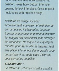 Alternative view of Hagen Parakeet Nest Box, Black