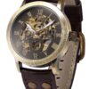 AMPM24 Men's Steampunk Mechanical Leather Bronze Skeleton Self-Winding Auto Wrist Wacth PMW198 30 81y0yfsQ4lL