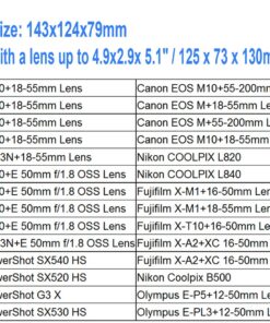 JJC Black Ultra Light Neoprene Camera Case for Sony a6600 a6500 a6400 a6300 a6100 a6000 a5100 +18-55mm/E 50mm F1.8 Lens, Pouch Bag for Fuji X-T30 X-T20 X-T10 +16-50mm, Canon PowerShot SX530 SX540 G3X OC-S2 15 81y1CeQHQ7L