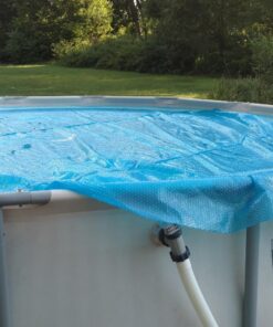 INTEX 28013E Solar Pool Cover: For 15ft Round Easy Set and Metal Frame Pools – Insulates Pool Water – Reduces Water Evaporation – Keeps Debris Out – Reduces Chemical Consumption 15 ft 37 81y1NYMcGZL