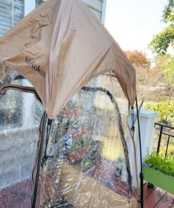 Sports Tent, MioTsukus Instant Weather Proof Pod, Pop Up Bubble Clear View Tent, All Weather Shelter with Extra Top Cover for Soccer, Football, and Other Outdoor Events- 1~4 People 40"l X 46"w X 65"h (1~2 Person) 56 81y1O k0sIL