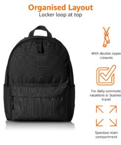 Amazon Basics Classic School Backpack - Black 1-Pack Backpack Only 44 81y2D0c7nbL