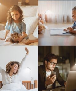 Alternative view of Raniaco Led Clip Reading Book Light Daylight 16 LEDs USB Rechargeable Reading Lamp-3 Brightness,Touch Switch Bedside Book Light with Good Eye Protection Brightness (White)