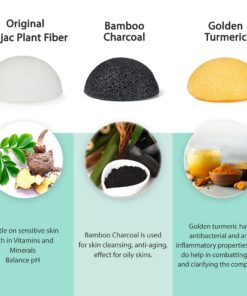 pureSOL Konjac Sponge - Original - Facial Sponge, Sponge, Eco-Friendly - Gentle Exfoliating Sponge, Deep Cleansing, Improved Skin Texture - Konjac Facial Cleansing Sponge The Original 14 81y4vUO0eyL