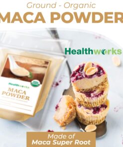 Healthworks Maca Powder Raw (16 Ounces / 1 Pound) | Certified Organic Flour Use | Keto, Vegan & Non-GMO | Premium Peruvian Origin | Breakfast, Smoothies, Baking & Coffee | Antioxidant Superfood 19 81y5D4ij6IL 1