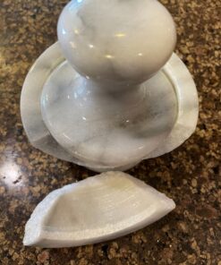 HIC Kitchen HIC Mortar and Pestle Set, 3.8 x 4 x 3.8 inches, Marble 34 81y6NAVFeJL