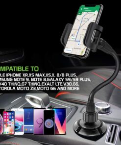 Alternative view of Car Cup Holder Phone Mount, Phone Holder Mount Cradle Compatible for Apple iPhones, Samsung Galaxy, LG, Moto Series Google Pixel Smartphones (Goose Neck) Goose Neck