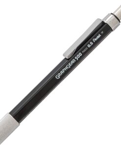 Pentel Graph Gear 500 Automatic Drafting Pencil with Lead and Mini Eraser, 0.5 mm (PG525LEBP),Black,1 Pack w/ Lead & Eraser 26 81y7VNqIZ3L 1