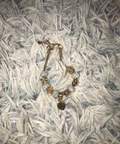 Long Way® Gold Plated Snake Chain Glass Beads I Love You Charm Beaded Bracelets for Women Yellow 25 81y7uA6KPzL