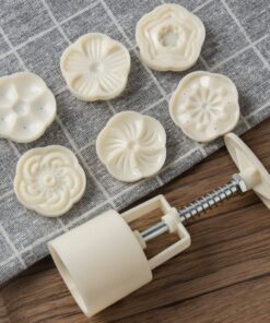Cookie Stamp Moon Cake Mold Stamps, Cookie Press Mid Autumn Festival DIY Decoration Press Cake Cutter Mold (50g 6pcs Stamps) 50g 6pcs Stamps 15 81y8QMKYbSL