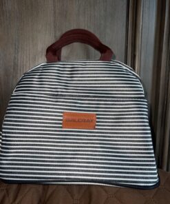 BALORAY Lunch/Tote Bag for Women Lunch Box Insulated Lunch Container Black white stripes M 24 81y8ekkL99L