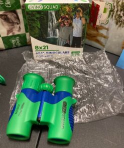 Binoculars for Kids 8x21 High-Resolution - Kids Binoculars Gift Set for Boys & Girls, Shockproof & Compact for Bird Watching, Travel, Hiking, Camping, Hunting, Children Outdoor Gear Green/Blue 51 81y9wymE0DL 2