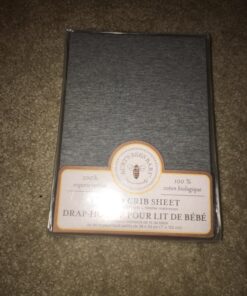 Burt's Bees Baby - Fitted Crib Sheet, Solid Color, 100% Organic Cotton Crib Sheet for Standard Crib and Toddler Mattresses (Heather Grey) , 28x52 Inch (Pack of 1) Heather Grey 34 81yCulOEVXL