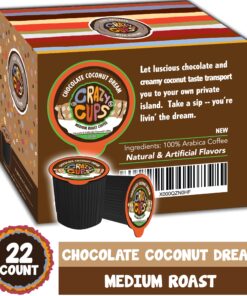 Alternative view of Crazy Cups Flavored Decaf Hot or Iced Coffee, for the Keurig K Cups 2.0 Brewers, Chocolate Coconut Dream, 22 Count Decaf Chocolate Coconut Dream 1 Count (Pack of 22)