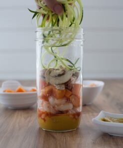 Paderno World Cuisine 3-Blade Vegetable Slicer / Spiralizer, Counter-Mounted and includes 3 Stainless Steel Blades White 45 81yEBY5ZTRL