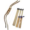 Adventure Awaits - 2-Pack Handmade Wooden Bow and Arrow Set - 20 Wood Arrows and 2 Quivers - for Outdoor Play 2 81yGxhXEuIL