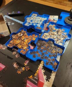 Ravensburger Sort and Go Jigsaw Puzzle Accessory - Sturdy and Easy to Use Plastic Puzzle Shaped Sorting Trays to Organize Puzzles Up to 1000 Pieces, Blue 54 81yHgQNIjYL