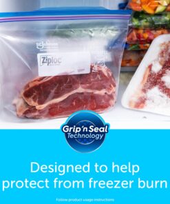 Ziploc Quart Food Storage Freezer Bags, New Stay Open Design with Stand-Up Bottom, Easy to Fill, 38 Count 16 81yHnhCCbWL