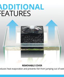 Fluval Chi II Series Aquarium Set, 5-Gallon - Aquarium Tank with Ambient LED Lighting, Flowing Water, and Elegant Design, White 5 gal 39 81yJReRfzEL