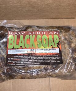 Premium African Black Soap - Pure 1 pound Bulk. Raw Organic Soap for Acne, Dry Skin, Rashes, Burns, Scar Removal, Face & Body Wash, From Ghana West Africa - Authentic African Moisturizer 33 81yJeO4eYvL
