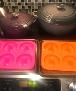 LoveS (2pcs) 6-Cavity Silicone Donut Baking Pan/Non-Stick Donut Mold, Dishwasher, Oven, Microwave, Freezer Safe 45 81yK2iMPBlL
