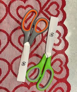 Amazon Basics Multipurpose, Comfort Grip, PVD Coated, Stainless Steel Office Scissors, 3-Pack, Purple, Green & Gray 30 81yKI5qdL