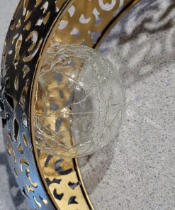 HOMEIMPRO Moon Solar Garden Lights Outdoor Stakes, Waterproof Crackle Glass Metal Decorative Lights for Lawn, Patio Accessories, Yard Decor, Christmas Gift (Bronze) 41 81yKLWyC4 L