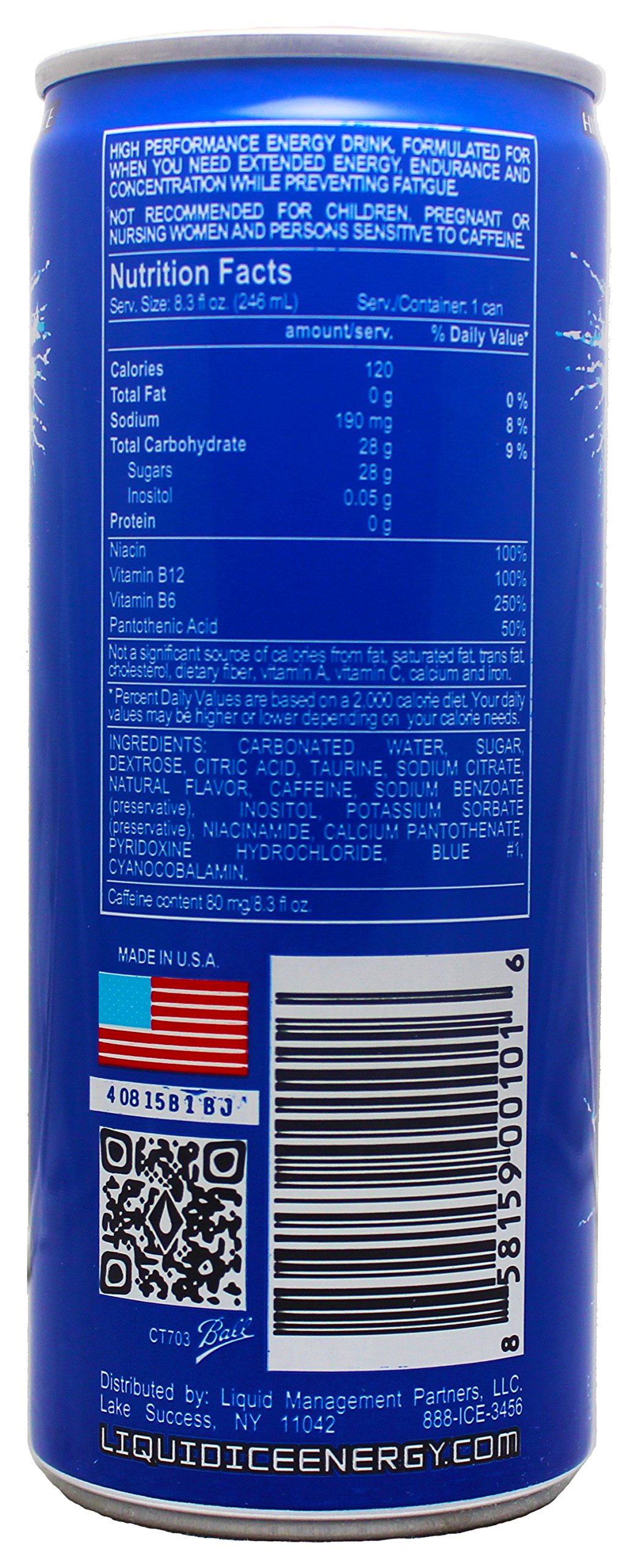 Liquid Ice Energy Drink Regular, 8.3 Fl Oz (Pack Of 24) Swiftsly