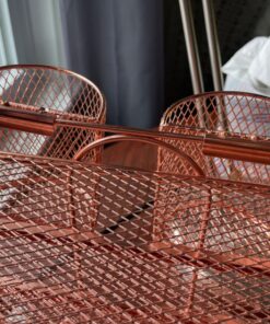 gianotter Paper Letter Tray Organizer with File Holder, 4-Tier Desk Accessories & Workspace Desk Organizers with Drawer and 2 Pen Holder for Office Supplies (Rose Gold) Rose Gold 38 81yLe43vZIL