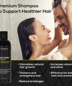 Ultrax Labs Hair Growth Shampoo for Thinning Hair and Hair Loss, Hair Thickening Shampoo, Hair Growth for Women and Men - Hair Surge 8 oz 8 Fl Oz (Pack of 1) - Shampoo 28 81yLfDZleyL