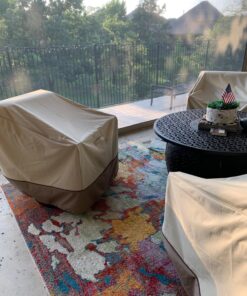 Classic Accessories Veranda Water-Resistant 30 Inch Patio Lounge Chair Cover, Patio Furniture Covers, Pebble/Bark/Earth 30"L x 35"D x 31"H 56 81yNOocROzL