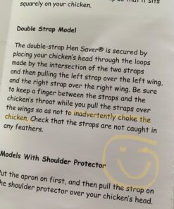 Hen Saver Poultry health equipment Single Strap Hen Apron Chicken Saddle, Khaki, Large US 25 81yOXQgYpoL