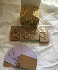 Koogel 300 Pieces 2.2 x 3.5 Inches Multicolor Kraft Paper Binder Ring Easy Flip Flash Card/Study Cards/Memo Scratch Pads/Bookmark/DIY Greeting/Index Card Stock/Note Card(50 Sheets per Set) 300 --multicolored 62 81yQ7Zzol5L