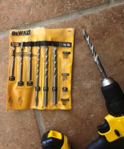DEWALT Masonry Drill Bit Set, Percussion, Concrete & Block, 7-Piece (DW5207) 35 81yQStS5q8L