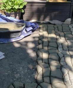 Walk Maker, Pathmate Stone Moldings Paving Pavement Concrete Molds Stepping Stone Paver Walk Way Mold for Patio, Lawn & Garden(Big Size:16.9 x 16.9 x 1.6 inch) Big Size:16.9 x 16.9 x 1.6 inch 32 81yRWVyn2dL 1