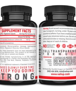 VALI Time Release Caffeine 100mg Pills - Smart Slow Release for Extended Energy & Focus. Advanced Nootropic Supplement. Brain Booster for Active Performance, Alertness & Clarity. 120 Veggie Capsules 24 81ySg0a pmS