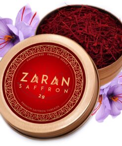 Zaran Saffron, Superior Saffron Threads (Super Negin) Premium grade Saffron Spice for Paella, Risotto, Tea's, and all Culinary Uses (2 Grams) 2.0 Grams 46 81ySi1TwOL