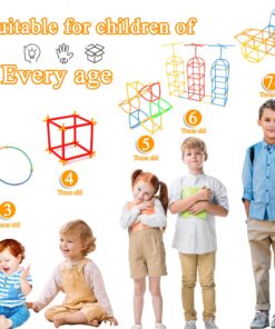 RAINBOW TOYFROG Building Straws and Connectors - STEM Blocks Construction Toys for Boys & Girls - 300 Pcs Straw Building Set - Engineering Connector Blocks for Kids 28 81yT0k6DzoL 2